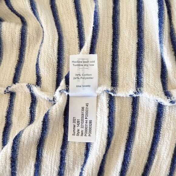 Marine Layer Koa Cream and Blue Striped Coastal Hoodie - Picture 10 of 10